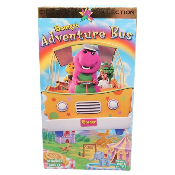 Barneys Adventure Bus VHS Tape Barney & Friends 1997 Lyrick Studios Vintage - Picture 1 of 5